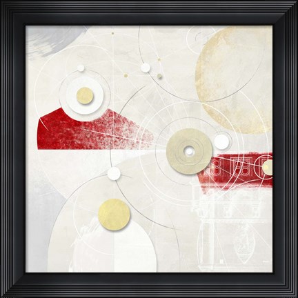 Framed Galassia # 4 (Rosso) Print