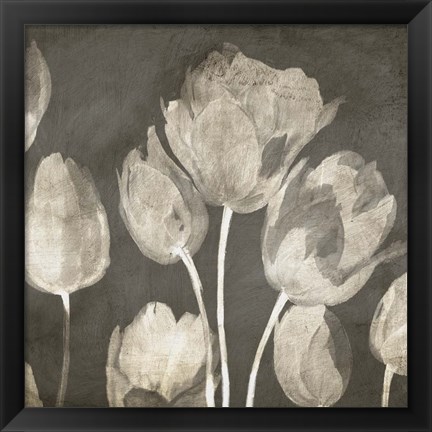 Framed Washed Tulips II Print