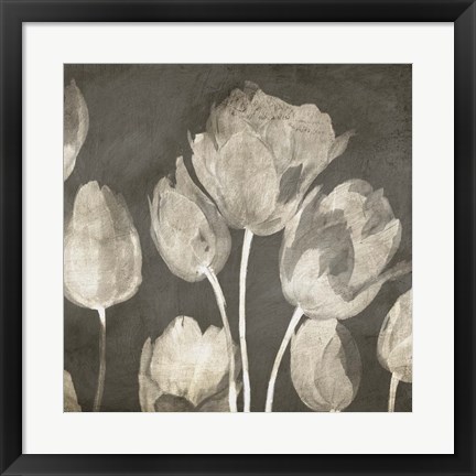 Framed Washed Tulips II Print