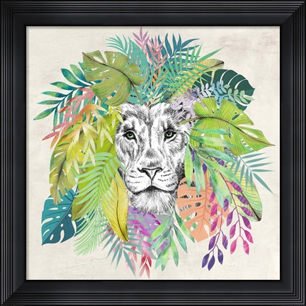 Framed King of the Jungle (detail) Print