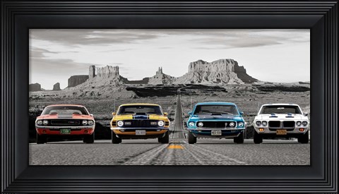 Framed American Bullets (BW) Print