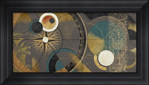 Framed Orbite Spaziali (Blu) Print