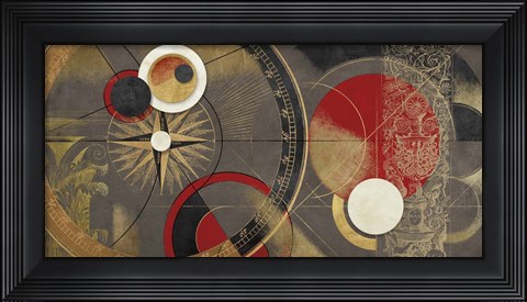 Framed Orbite Spaziali (Rosso) Print