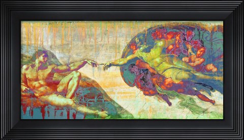 Framed Creation of Adam 2.0 Print