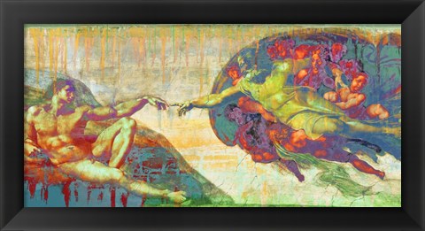 Framed Creation of Adam 2.0 Print
