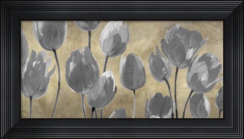 Framed Grey Tulips Print