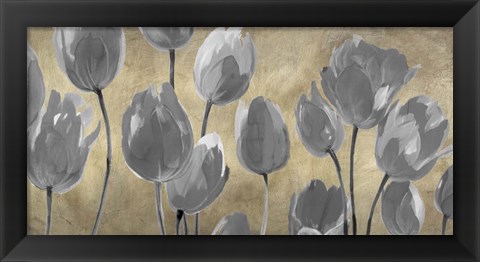 Framed Grey Tulips Print