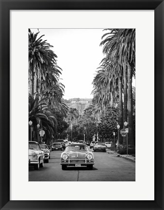 Framed Boulevard in Hollywood (BW) Print