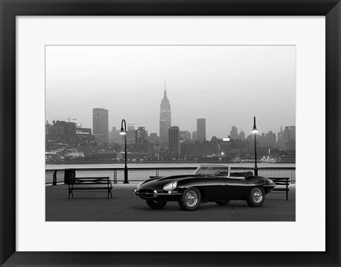 Framed Vintage Spyder in NYC (BW) Print