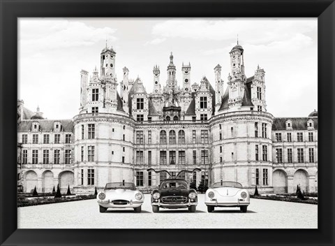 Framed Vintage Roadsters at French Castle Print