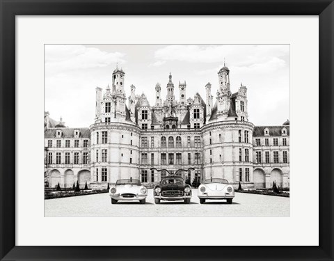 Framed Vintage Roadsters at French Castle Print