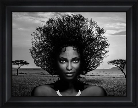Framed Serengeti Queen Print