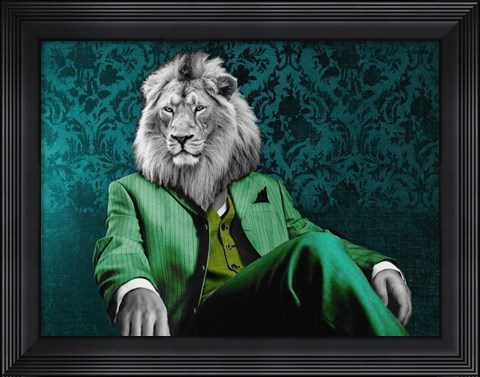Framed Pensive Leader (Pop Version) Print