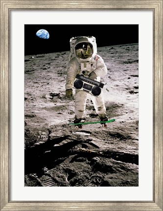 Framed Moonskating (NASA) Print
