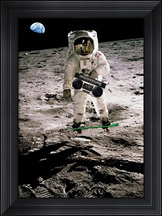 Framed Moonskating (NASA) Print