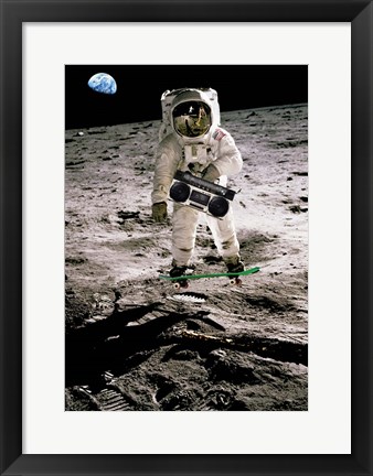 Framed Moonskating (NASA) Print