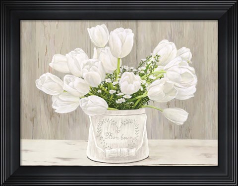 Framed Country Bouquet (neutral) Print