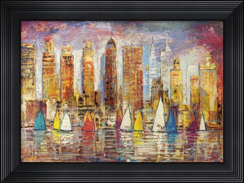 Framed Vele a New York Print