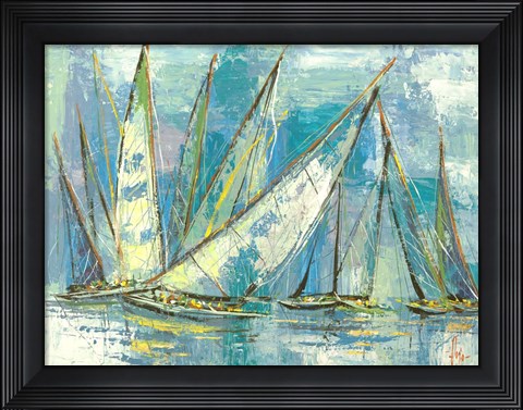 Framed Vele Acquamarina Print