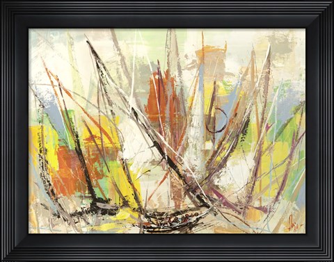 Framed DInamismo di una Regata Print