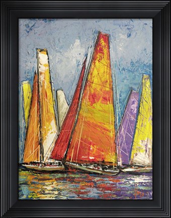 Framed Vele a Colori I Print