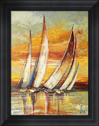 Framed Regata al Tramonto I Print