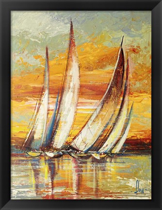 Framed Regata al Tramonto I Print