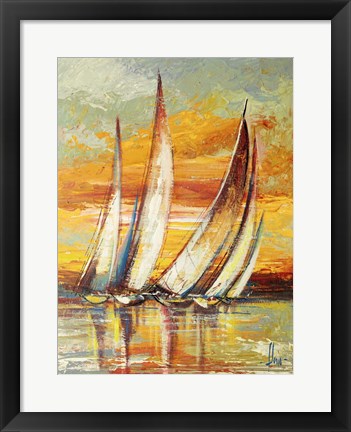 Framed Regata al Tramonto I Print