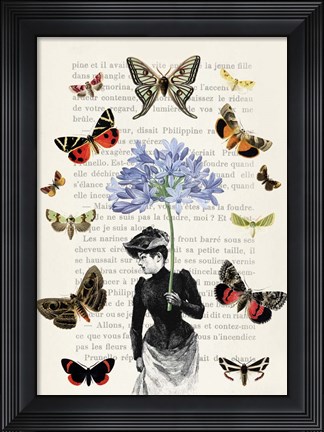 Framed Lady of Butterflies Print