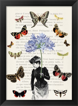 Framed Lady of Butterflies Print