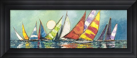 Framed Regata al Chiar di Luna I Print