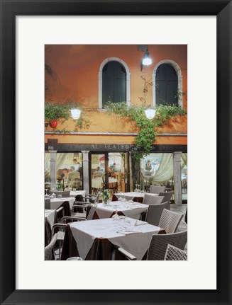 Framed Al Teatro Cafe, Venezia Print