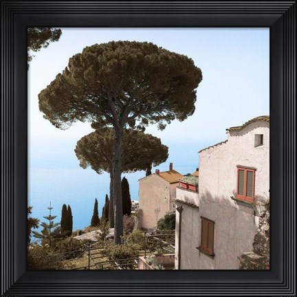 Framed Amalfi Coastal Villas Print