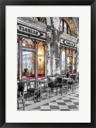 Framed Caffe Florian, Venezia Print