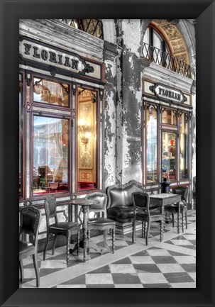 Framed Caffe Florian, Venezia Print