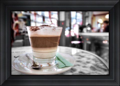 Framed Capuccino, Montmartre Print