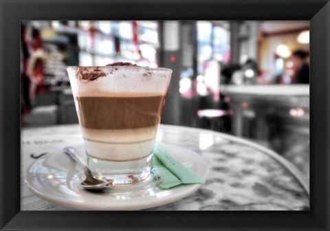 Framed Capuccino, Montmartre Print