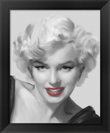 Framed Look Red Lips Print