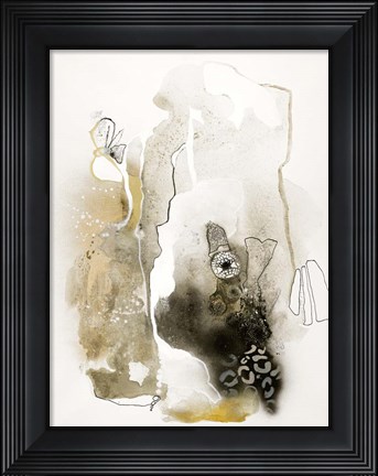 Framed Aqua Sketch 1 Print