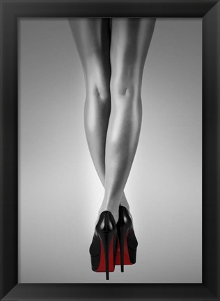 Framed Fashion Red 2 Print