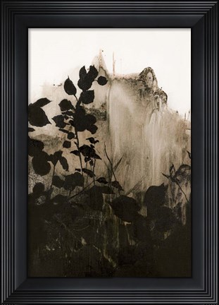 Framed Silhouette Leaves 2 Print