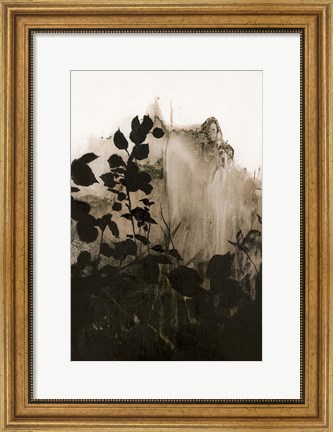 Framed Silhouette Leaves 2 Print