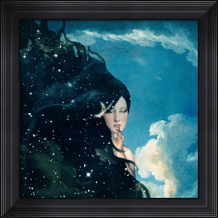 Framed Lady Night Print