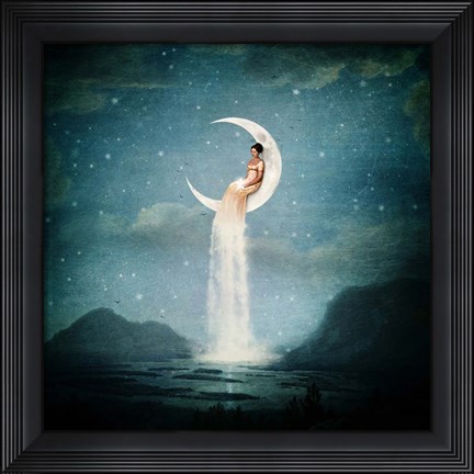 Framed Moon River Lady Print