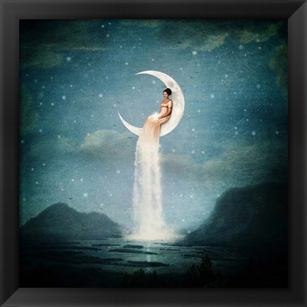 Framed Moon River Lady Print