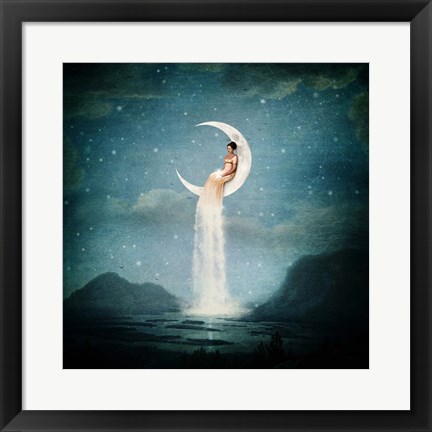 Framed Moon River Lady Print