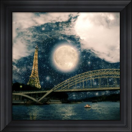 Framed One Starry Night in Paris Print