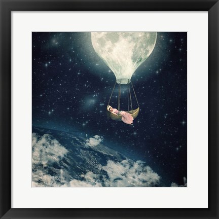 Framed Moon Carries Me Away Print