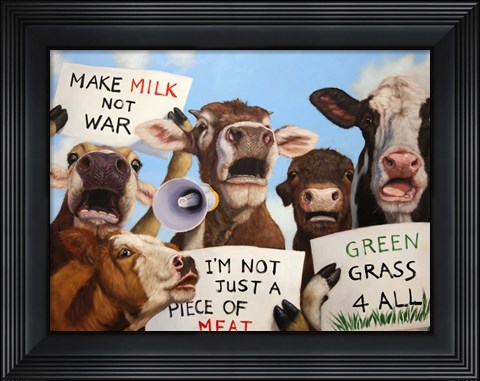 Framed Political Moooovement Print