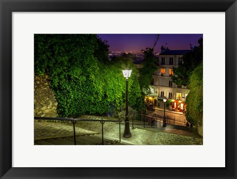 Framed Montmartre Steps Print